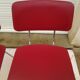 2 chairs in red skaï metal struxture 70s