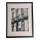 Rémy Duval – Parisian balcony, photoengraving from 1946 – Framed under glass