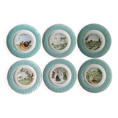 6 assiettes les fables de la Fontaine