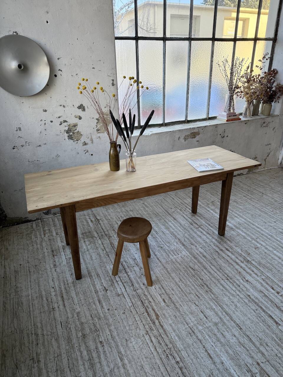 Pine and oak farmhouse table 2m