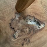 Vintage solid elm tripod stool 1960