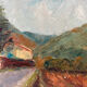 Huile sur panneau paysage exotique