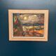 Original Swedish Oil on Panel – “Landscape with Figures” by Lars Niklasson