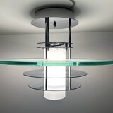 Vintage Glass Chrome Light