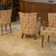 Set of 2 Bridge armchairs and one armchair attributed to Jules Leleu from the 1930s.