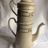 Art Nouveau enamelled sheet metal coffee maker