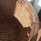 Vintage woven rattan basket - Traditional Asian wickerwork