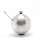 Mid-century modern sugar bowl, silver-plated brass, Poland, 1960s