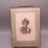 Old frame in brass and beveled glass