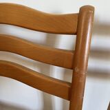 Set of 4 ribbed fabric chairs