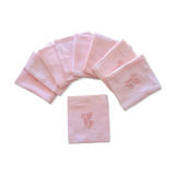 9 pink art deco towels monogrammed NC