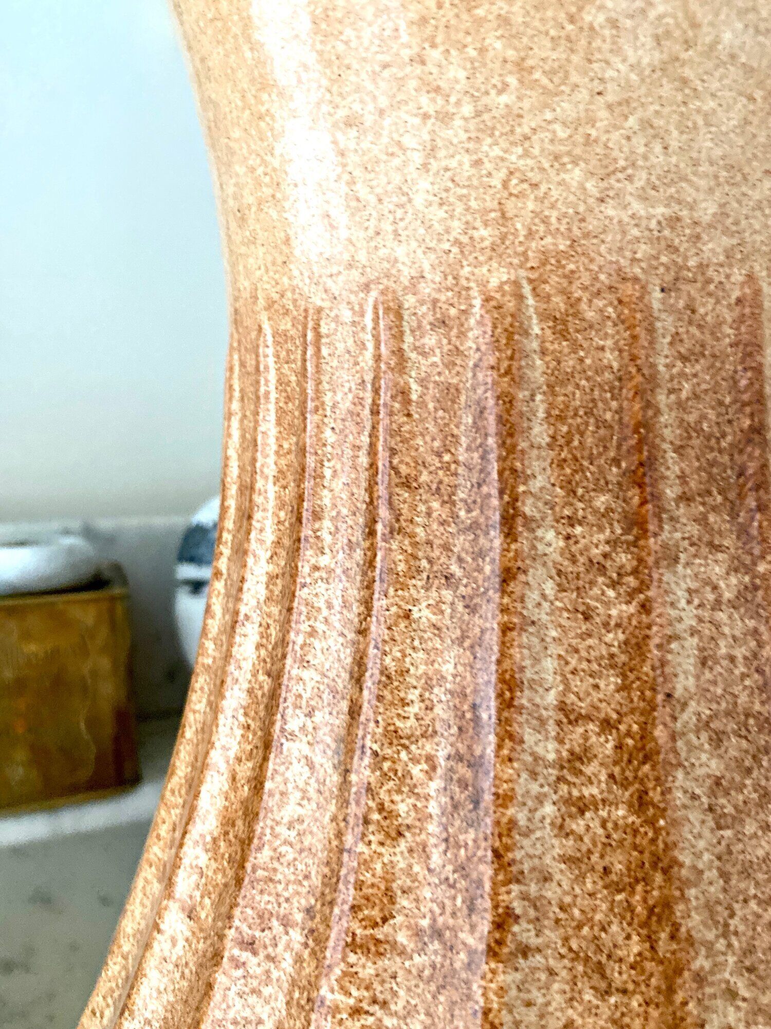 Brown glazed ceramic vase