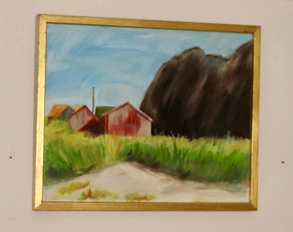 Original Swedish oil painting on canvas "Light in the Darkness"