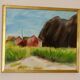 Original Swedish oil painting on canvas "Light in the Darkness"
