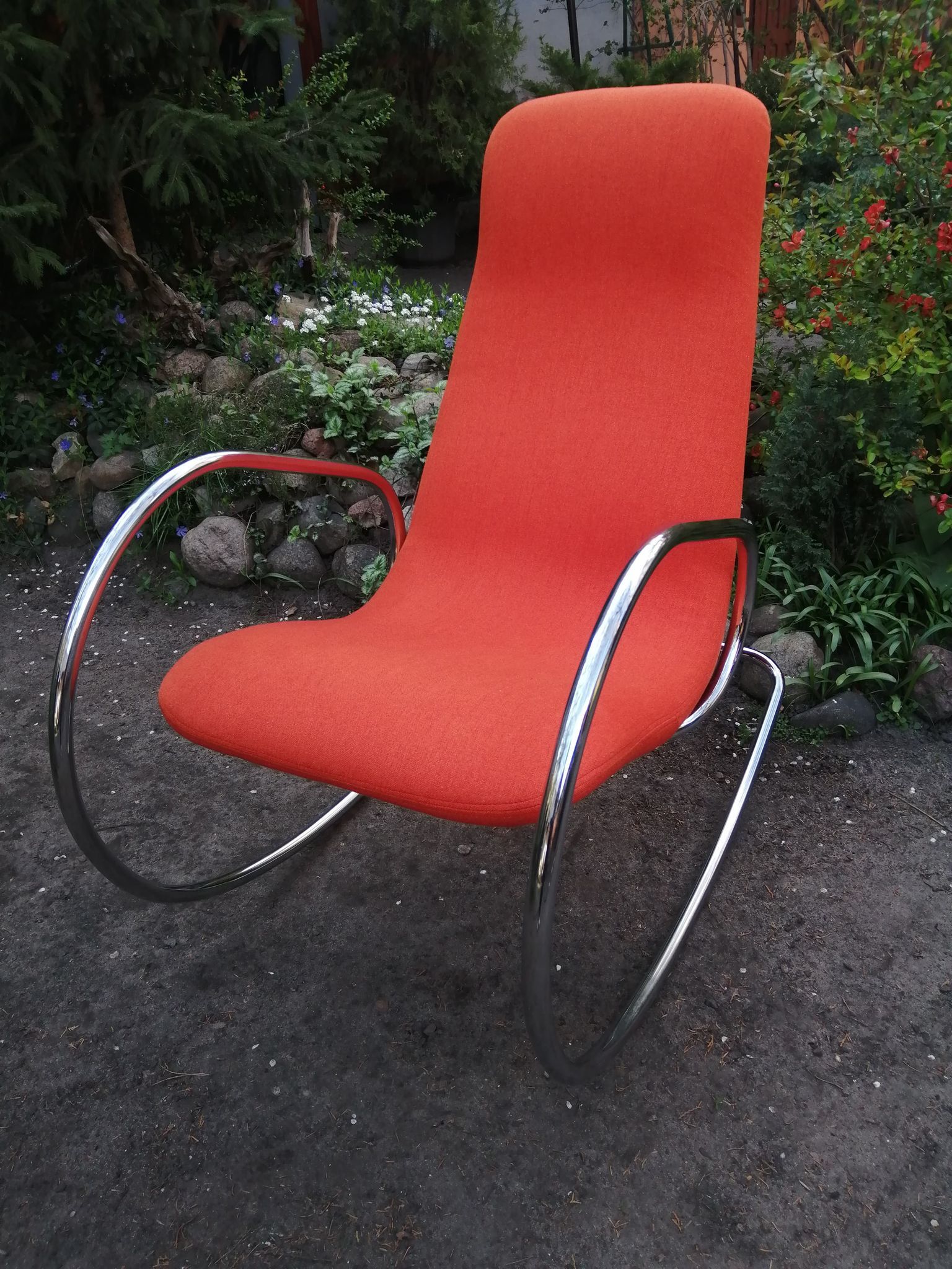 Rocking chair S 826, designed by U. Böhme, Thonet, 1970s