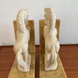 Pair of vintage marble bookends