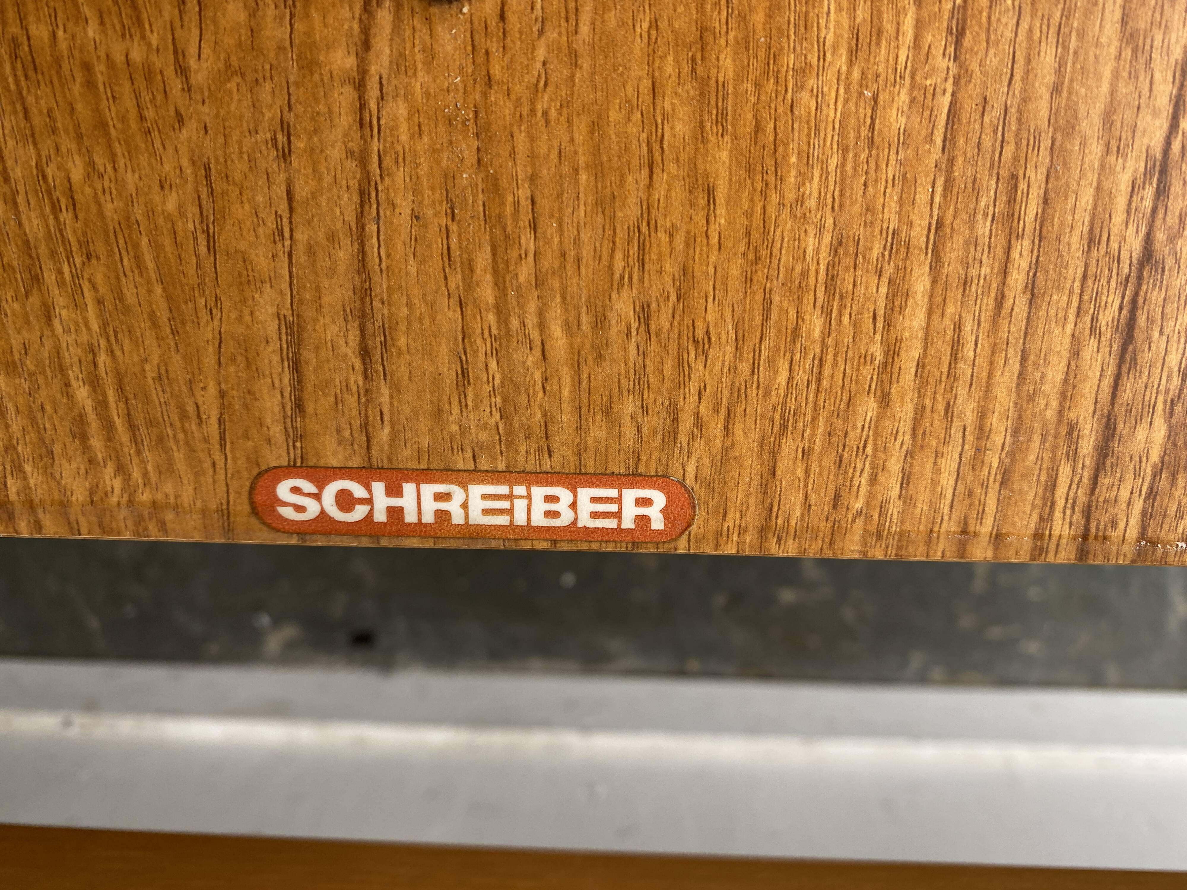 1960s Mid-Century dining table and dining chairs by Schreiber Furniture