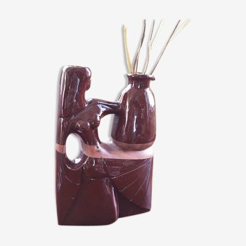 Vase pichet céramique femme polymorphe art déco
