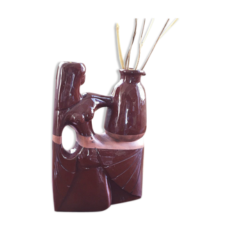Vase pichet céramique femme polymorphe art déco