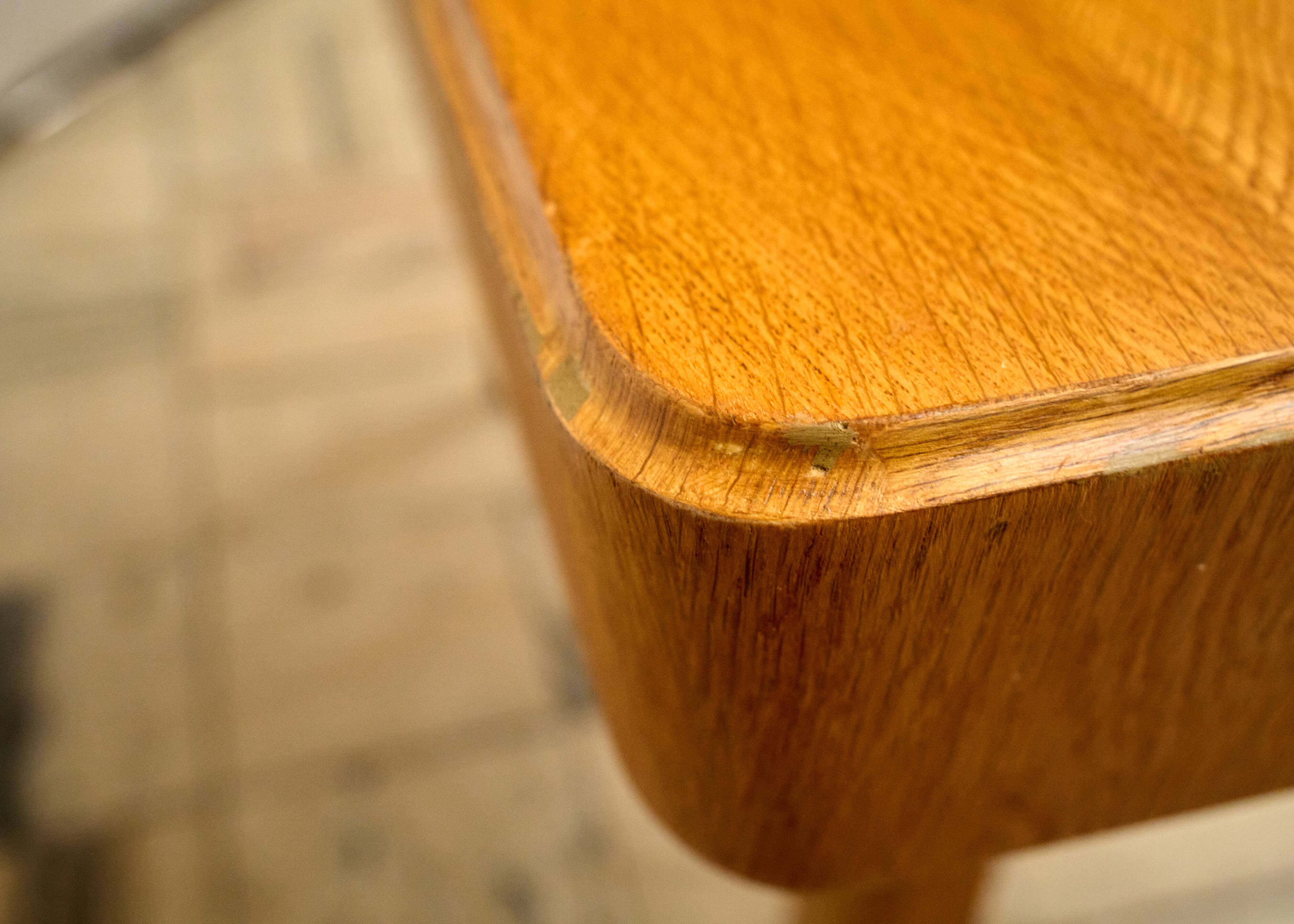 Vintage Extendable Oak Dining Table 1960s Czechoslovakia
