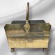 Vintage French fireplace basket for wood