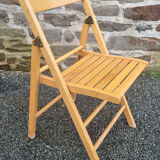 Folding chair blond wood, vintage