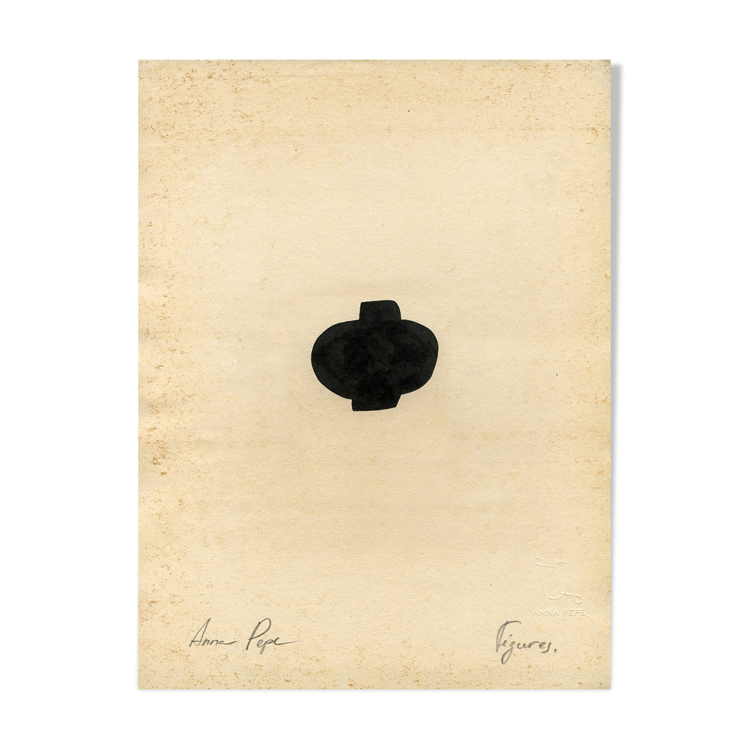 Original ink drawing on vintage paper