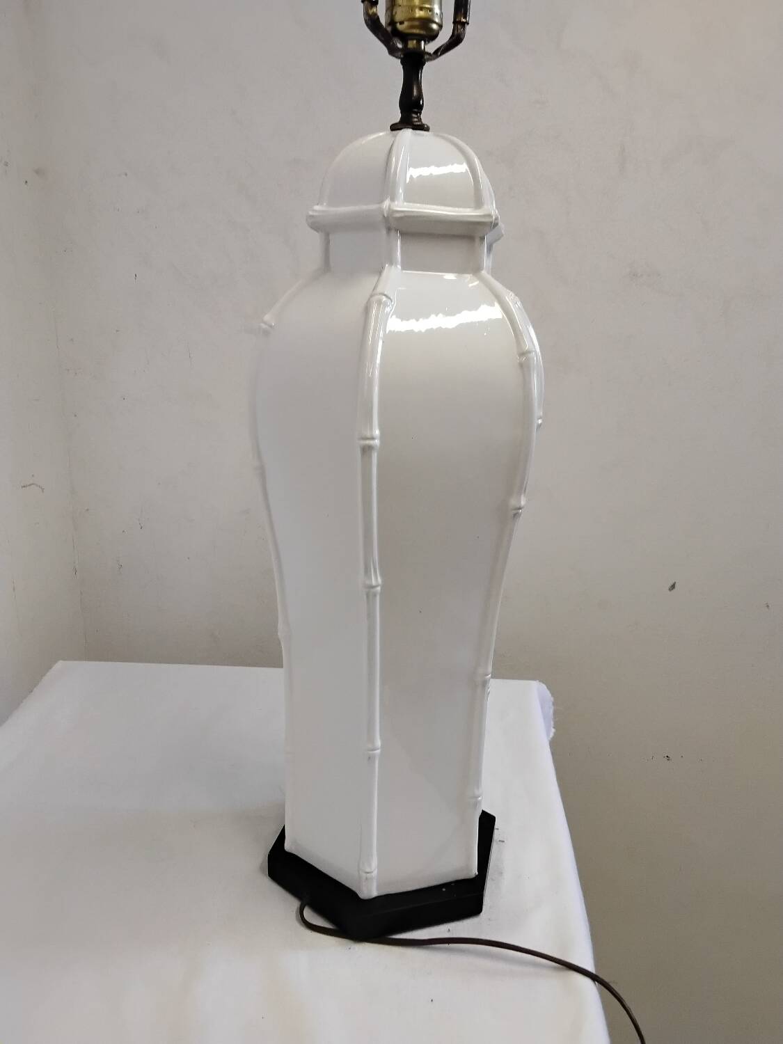 Large Hollywood Regency Style Ceramic Lamp Base