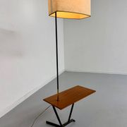 Vintage French design metal and brass floor lamp from the 1950s, Arlus