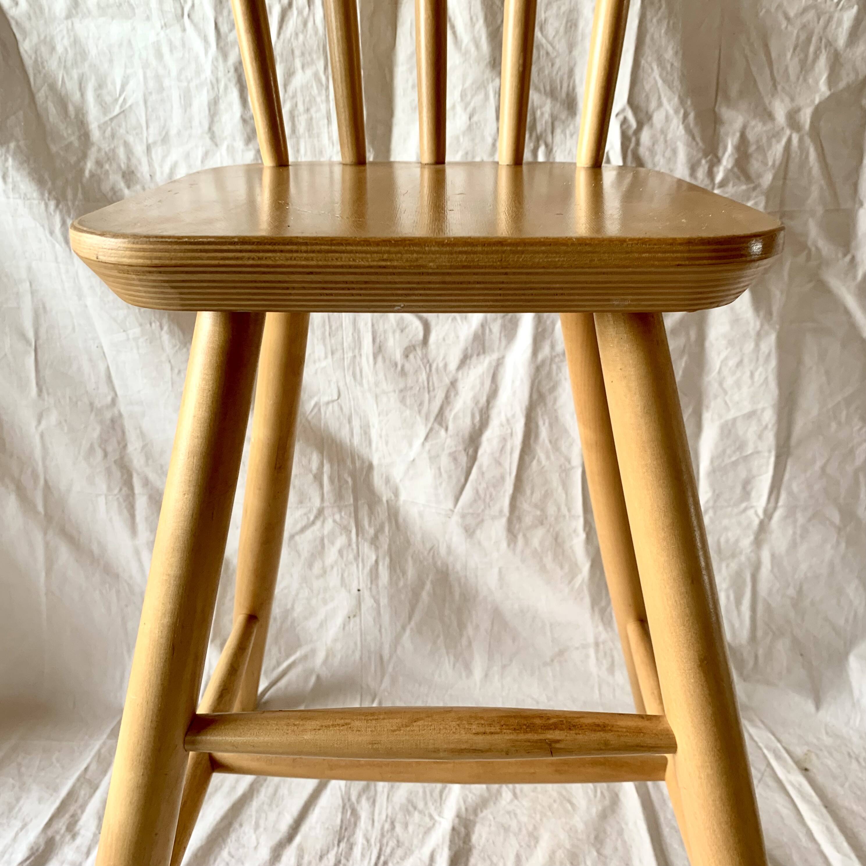 Children's wooden high chair