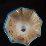 19th century soliflor vase in white and blue opaline