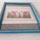 Old kitsch photograph in pretty vintage glass frame