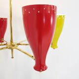 Mid century coloured chandelier, 1950s