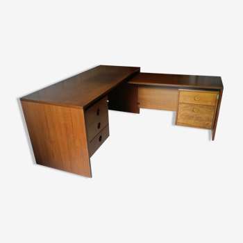 Bureau de ministre d'angle des années 70 scandinave