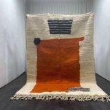 Handmade natural wool rug size 200 x 300 cm