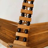 Scandinavian teak fruit basket