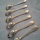 Box 6 small spoons, golden gold fin, style Louis XV