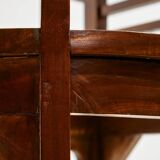 Beech and rattan armchair