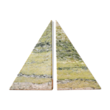 Triangular marble bookends, 70s