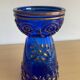 Vase anthropomorphe Hyacinth en verre bleu cobalt et doré