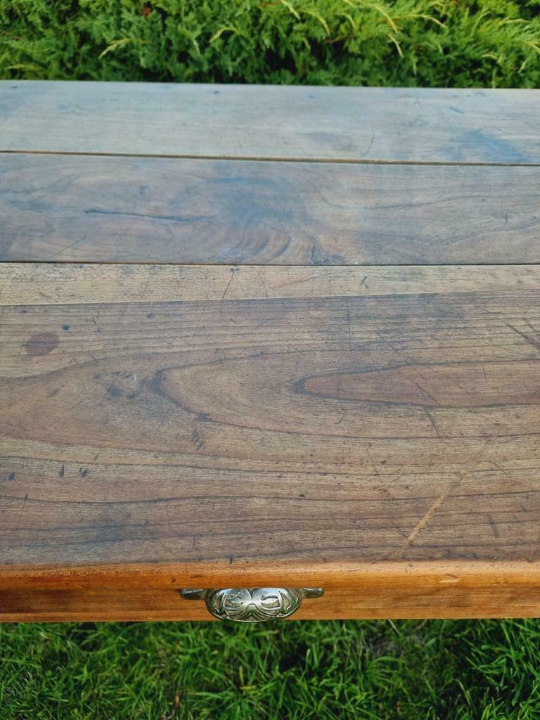 Antique farmers table French kitchen table walnut