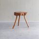 Table d'appoint en bois d'orme français vintage
