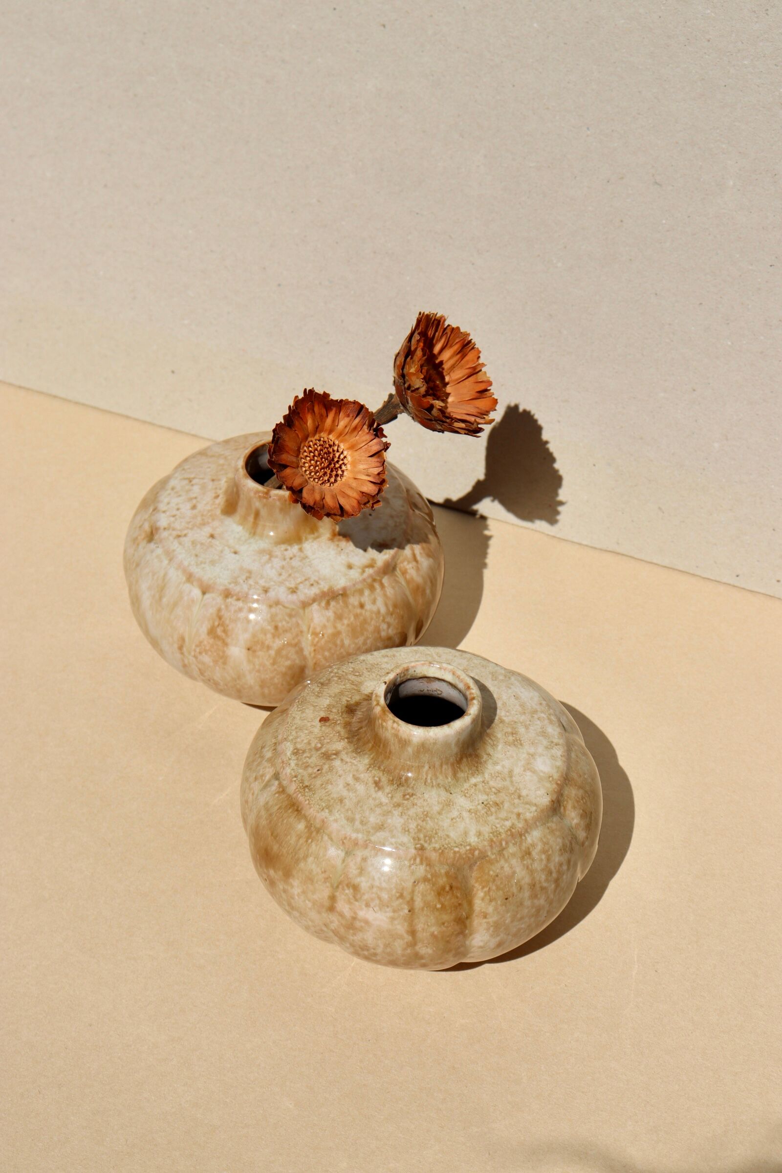 Set of two ceramic vases