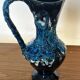 Fat Lava Ceramic Soliflore Vase Vallauris Blue H 31 cm