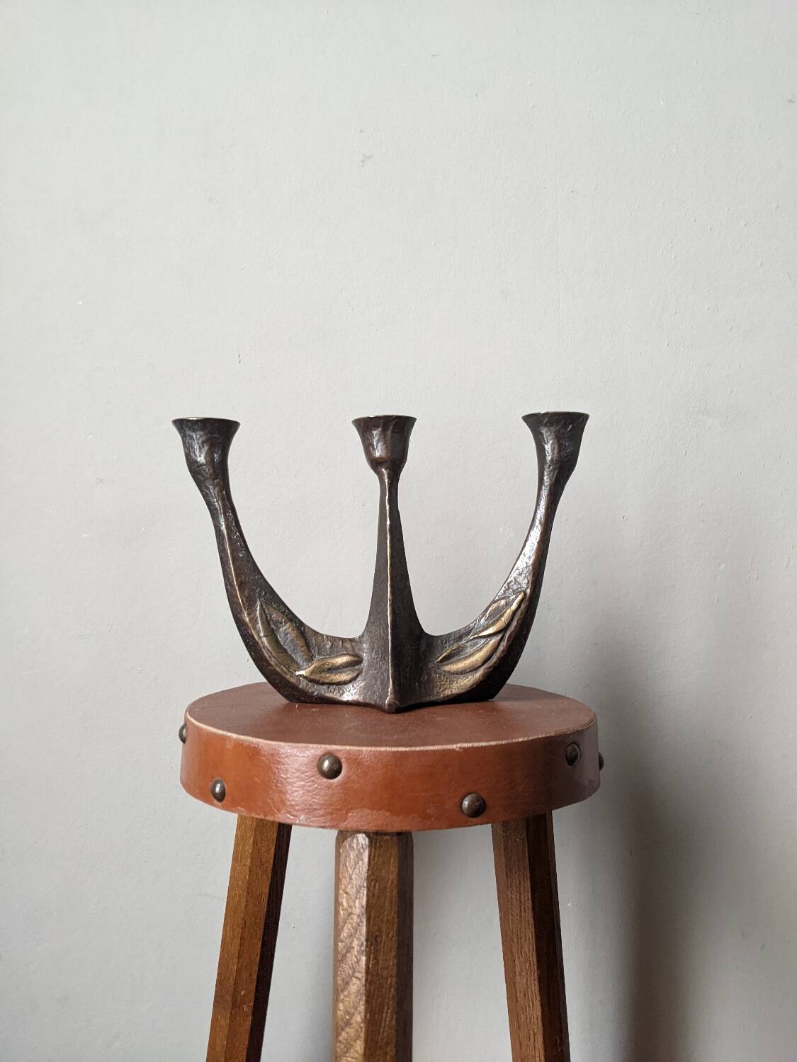 Vintage bronze chandelier Scandinavian country decor
