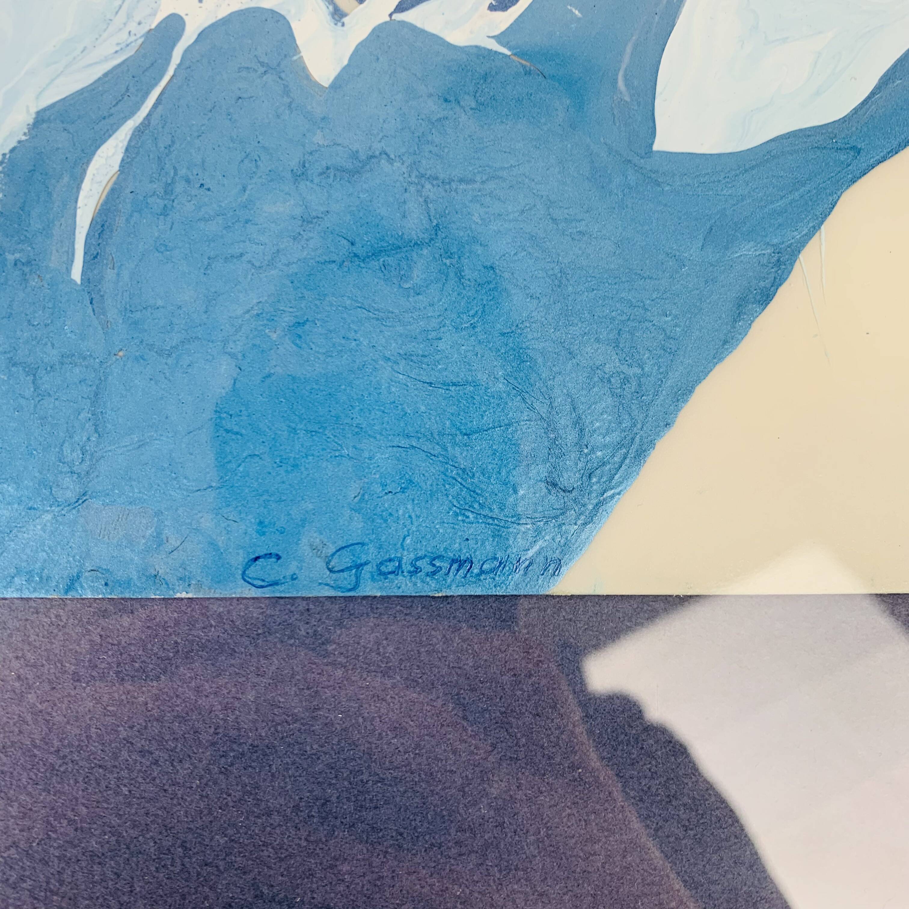 Abstract painting signed C. Gassmann, 1970s