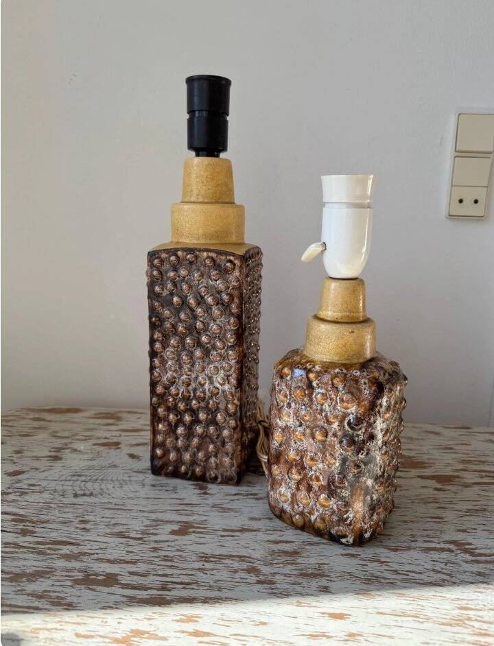 Base de lampe de table vintage en grès de P.M. Keramik, années 1970