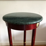 Empire style pedestal table with marble