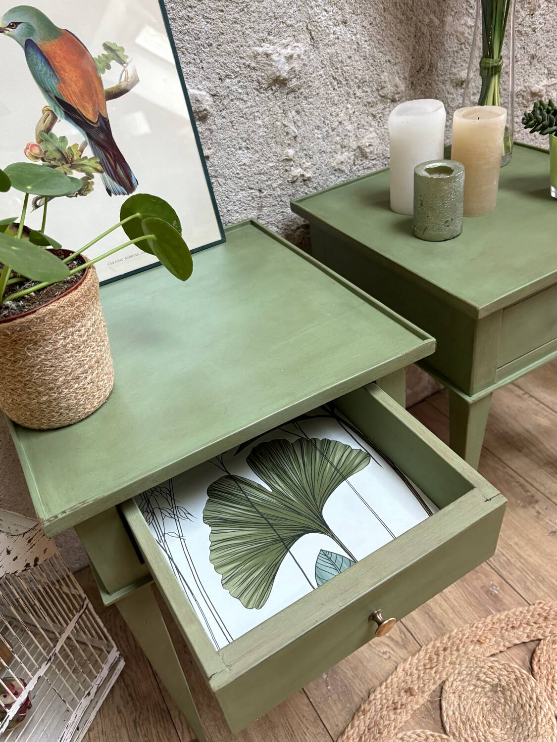 Pair of vintage bedside tables