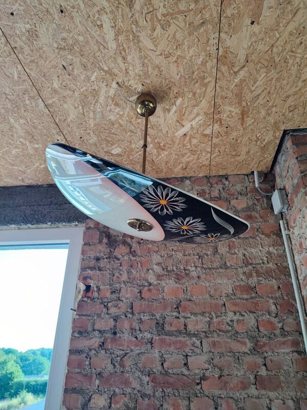 Suspension en verre peint